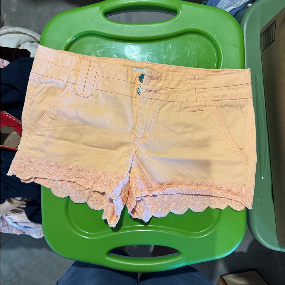 BKE High Waist Peach Lace Women's Shorts